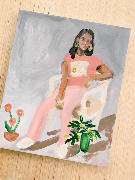 Anita with House Plants - 10x12” - Natalie Taylor