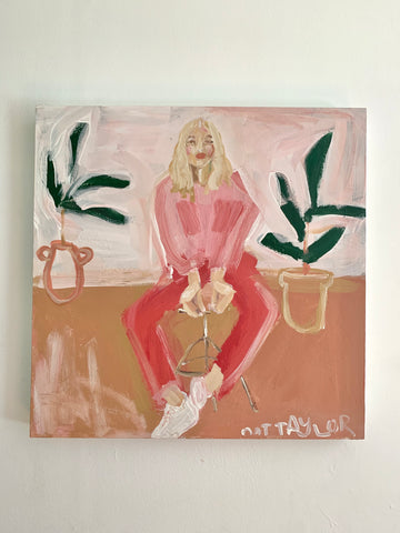 Terra in Pink Jumper - 20x20” - Natalie Taylor