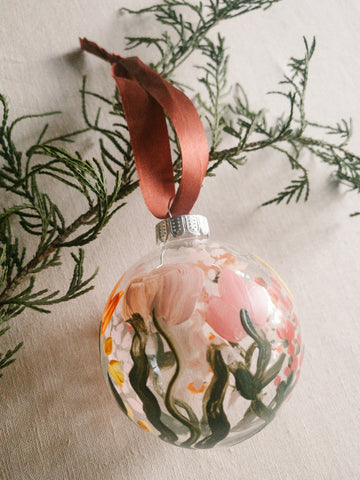 WILDFLOWERS ORNAMENT - Red Ribbon