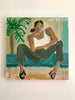 Maria on Teal Couch - Natalie Taylor
